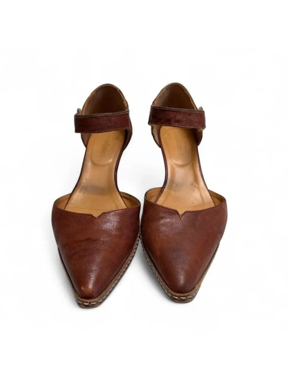 Sundance Coralise Mary Jane Pointed Toe Heeled Flats Women's 37 France Luxury